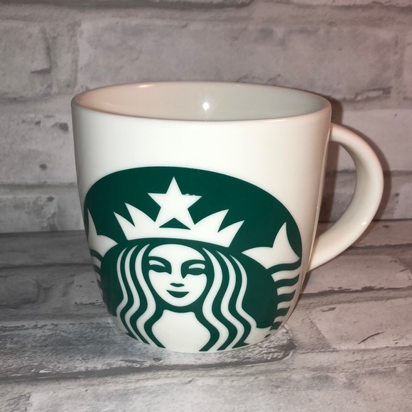 Starbucks Other - Classic 2017 white ceramic Starbucks coffee mug green siren mermaid logo 14 oz